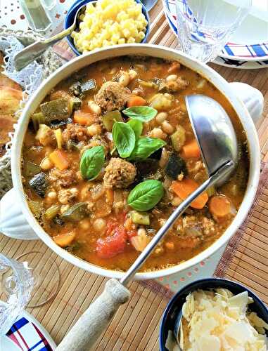 Minestrone aux boulettes