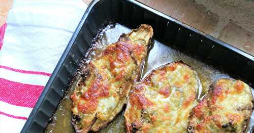 Aubergines farcies aux poivrons