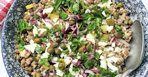 Salade de lentilles gribiche