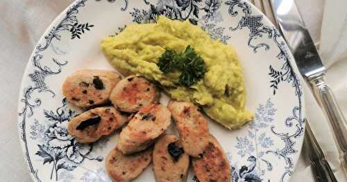 Boudin noir ou blanc et mousse de poireaux 