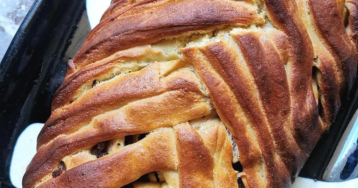 Brioche tressée aux pommes & caramel au beurre salé 