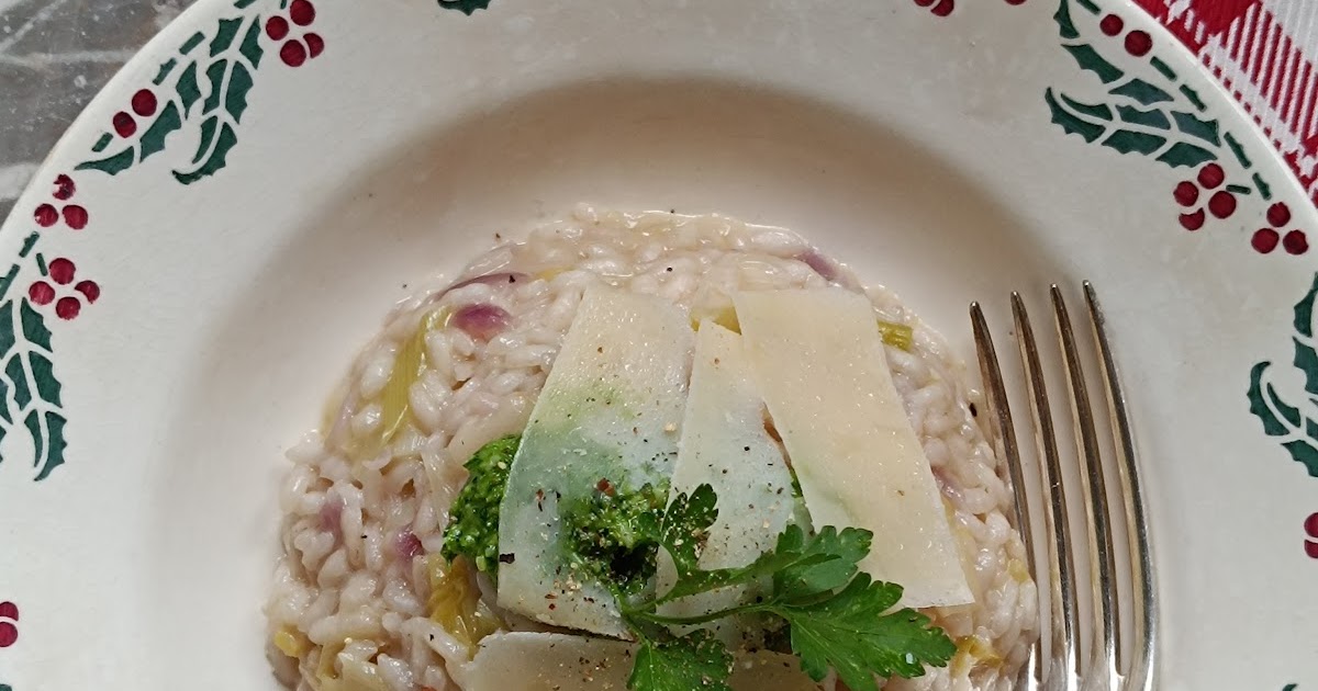 Risotto aux poireaux & au pesto de persil 