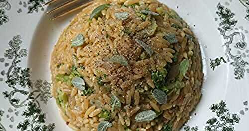 Orzotto au beurre de sauge & au brocoli