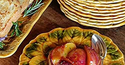 Pain perdu aux nectarines & au romarin