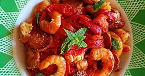 Crevettes au chorizo 