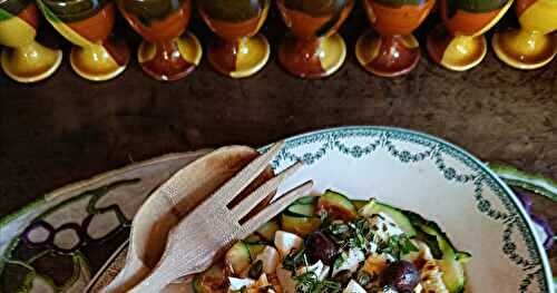 Tagliatelles de courgettes grillées au thon 
