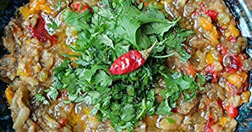 Tartinade d'aubergine au poivron 
