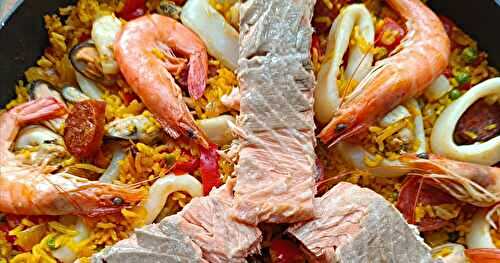 Riz sauté façon paëlla au saumon 