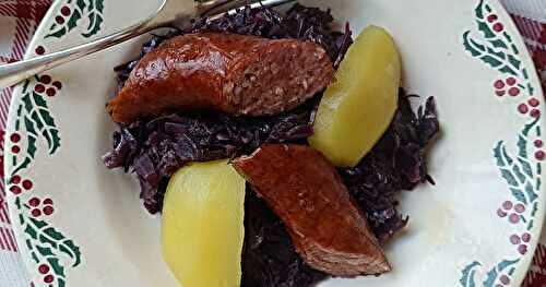 Chou rouge à la saucisse 