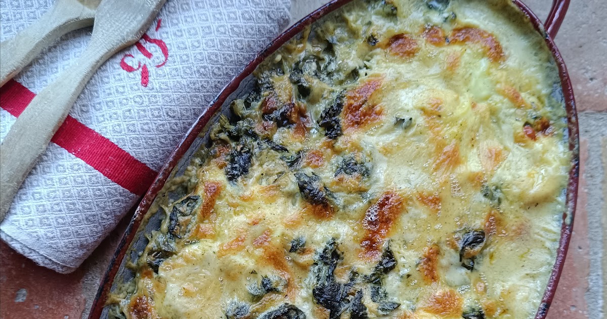 Gratin d'épinards et navets aux œufs 