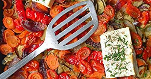 Feta rôtie aux légumes