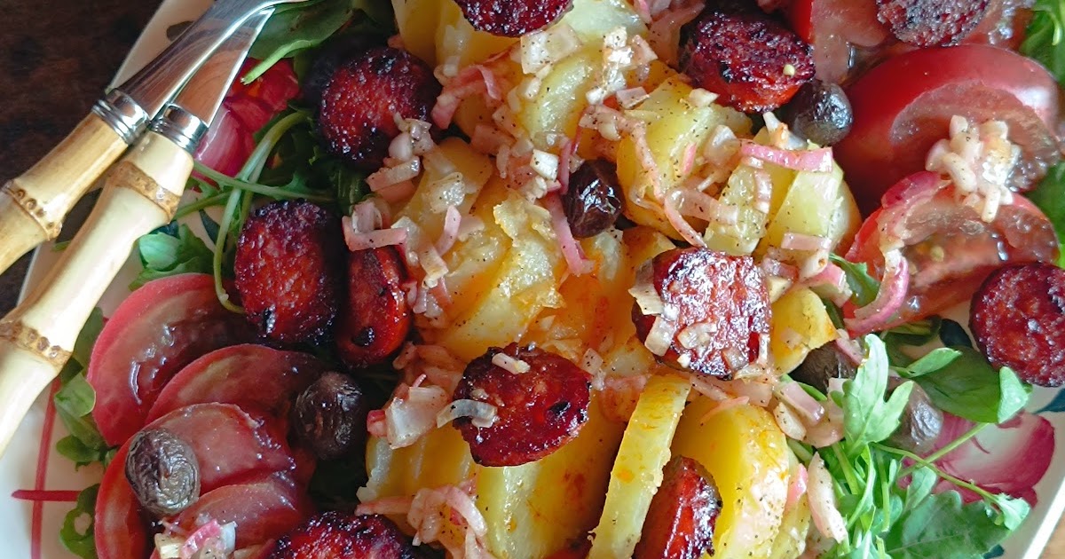Salade de pommes de terre, tomates et chorizo