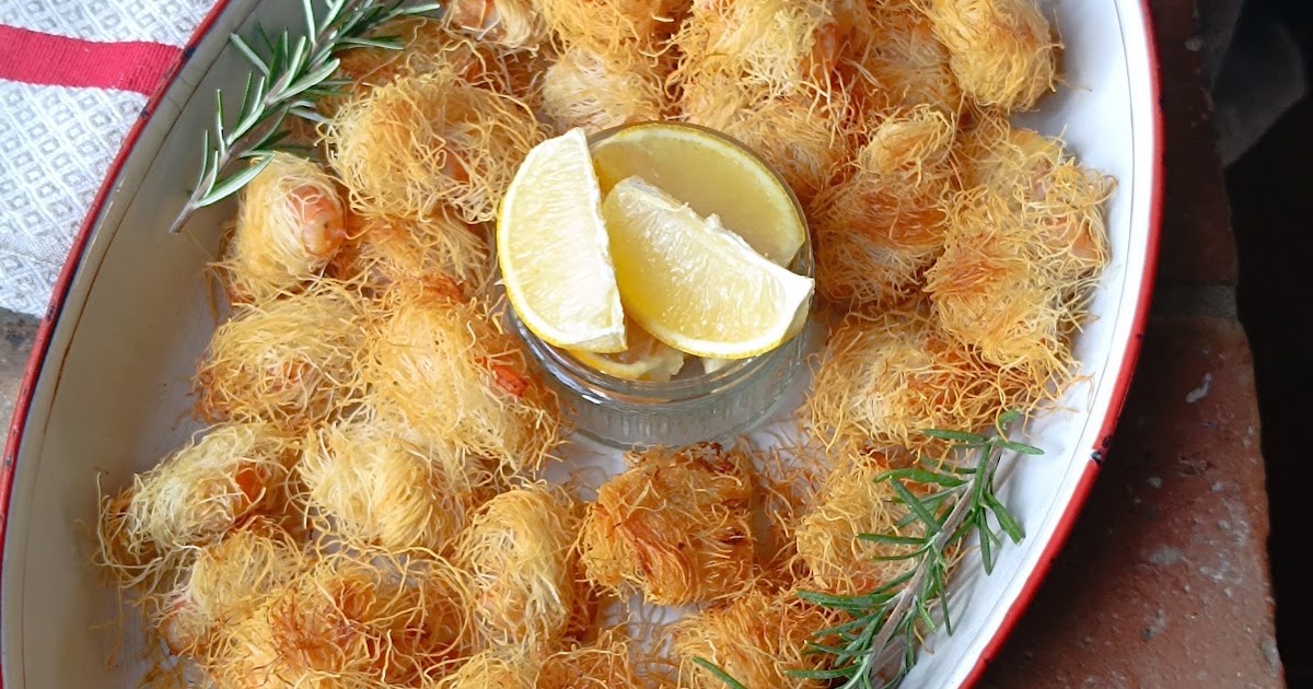 Crevettes au kadaïf marinées à l'ail et au gingembre