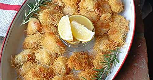 Crevettes au kadaïf marinées à l'ail et au gingembre 