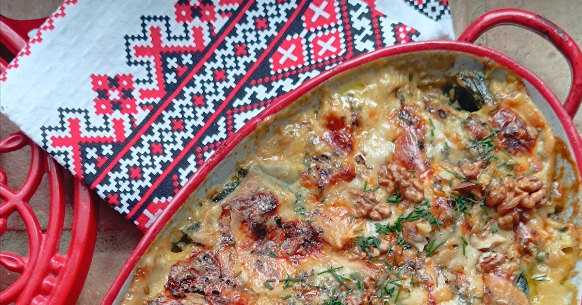 Gratin de fanes de betterave au Bleu & aux noix