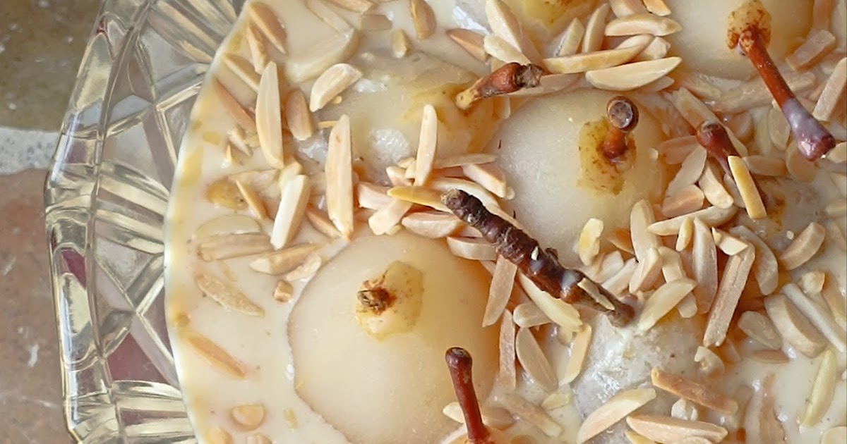 Poires Almina (poires à la crème anglaise)