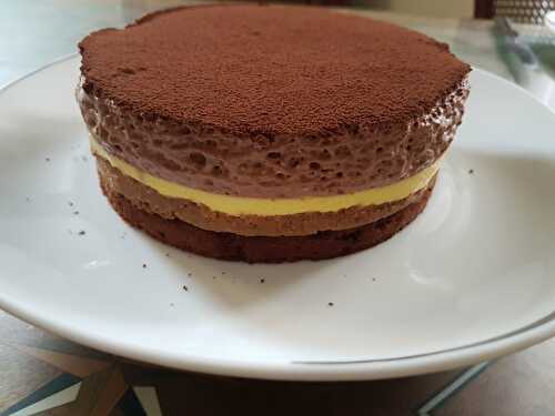 Entremet chocolat fruit de la passion "express"