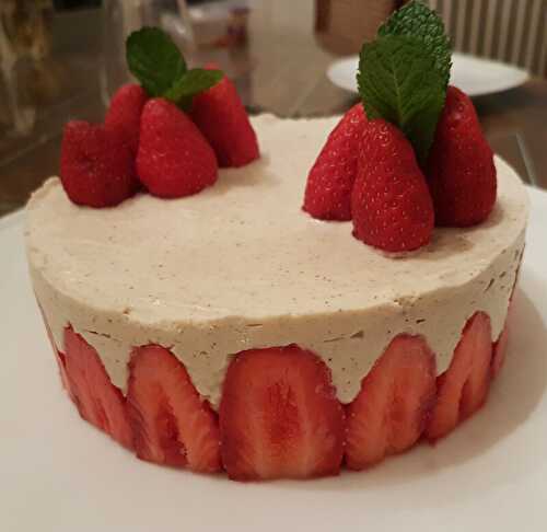 Fraisier, crème mascarpone à la vanille