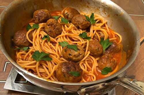 Spaghetti con polpette