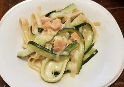 Tagliatelle de courgettes au saumon fumé