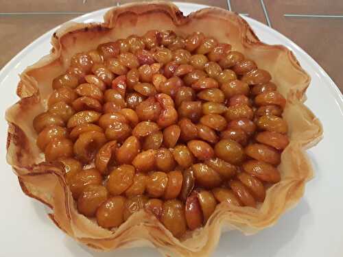 Tarte croustillante aux mirabelles d'après Cyril Lignac