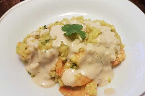 Risotto de crevettes, coriandre et citronnelle