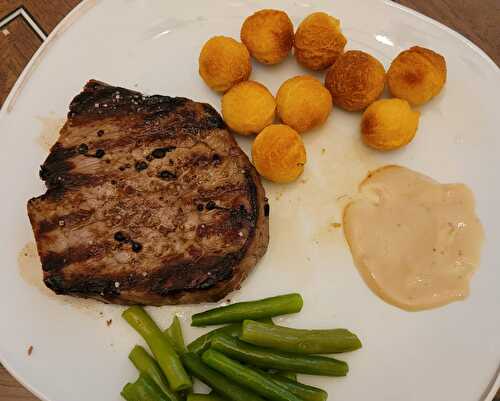 Pavés de boeuf, sauce à la bière et au Vieux-Lille