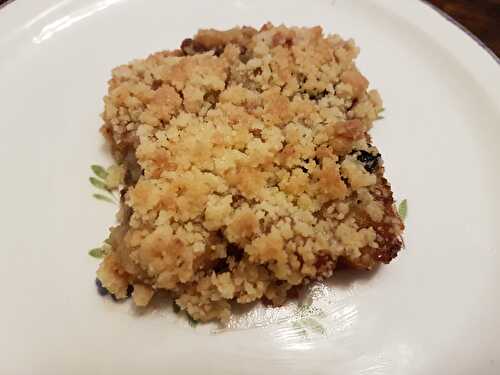 Crumble de pommes et raisin sec