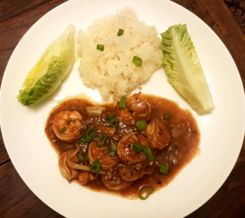 Crevettes sautées au caramel et au tamarin (tôm rang me)