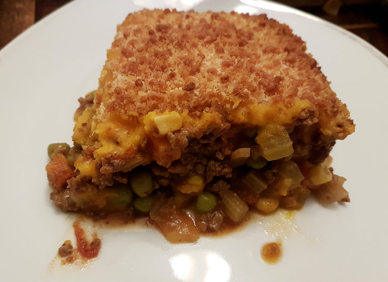 Cottage pie au potimarron et cheddar