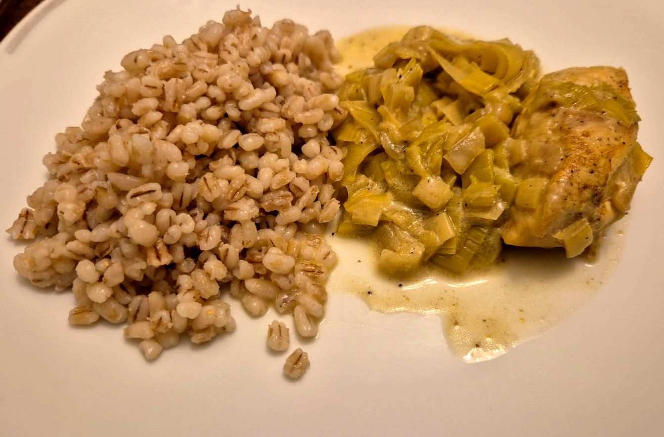 Filet de volaille aux poireaux
