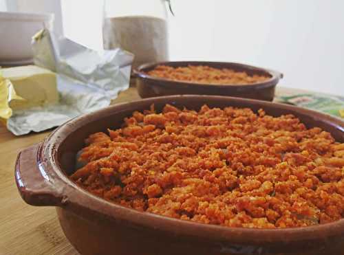 Crumble de morue au chorizo