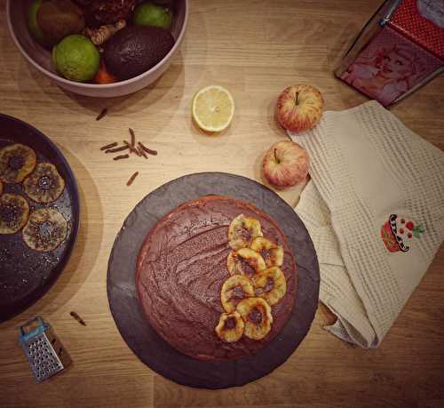 Fondant tout choco au miel et compote de pomme