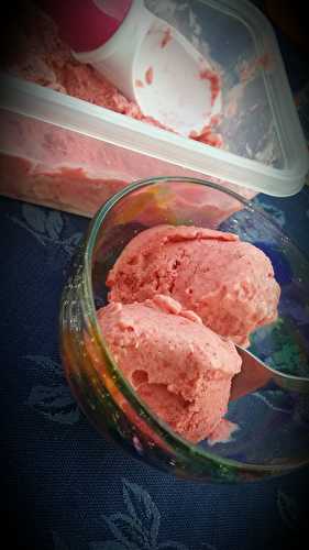 Glace a la fraise sans sorbetière