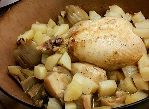 Poulet au fenouil et pomme de terre