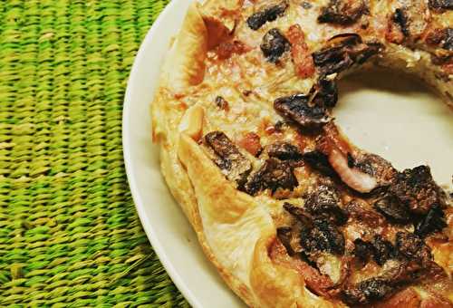 Quiche aux champignons lardon et mascarpone