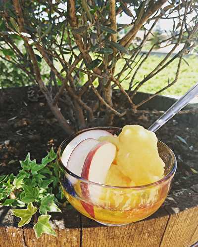 Sorbet à l’infusion saveur pêche Melba