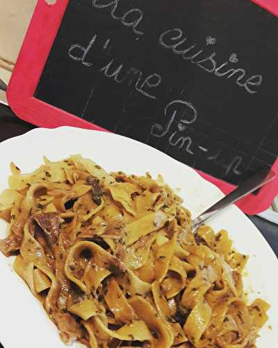 Tagliatelle aux champignons et à  la crème avec ou sans thermomix