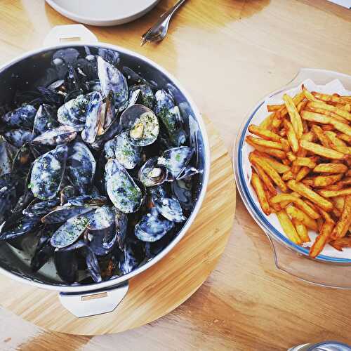 Moules sauce roquefort