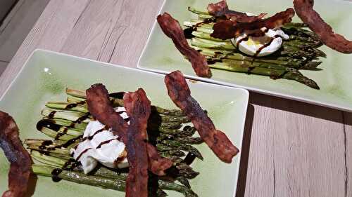 Asperges cuites au four avec burrata