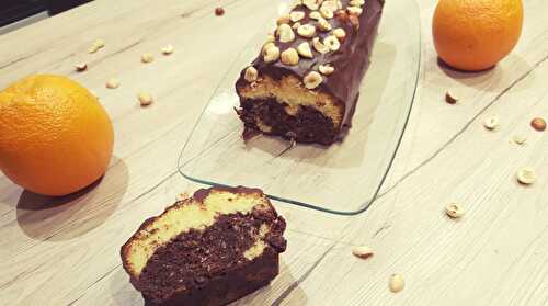 Cake chocolat orange et noisette