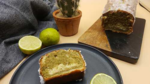 Cake marbré au thé matcha et citron vert