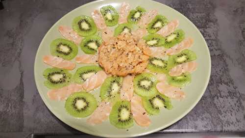 Carpaccio de saumon kiwi
