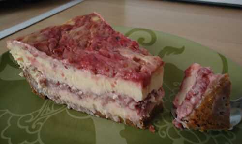 Cheesecake au chocolat blanc et framboise