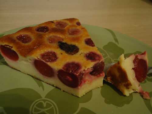 Clafoutis cerise, coco et citron vert