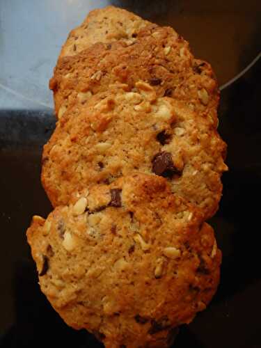 Cookies au flocon d’avoine, coco et choco