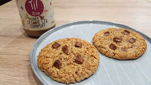 Cookies Tahini, chocolat au lait