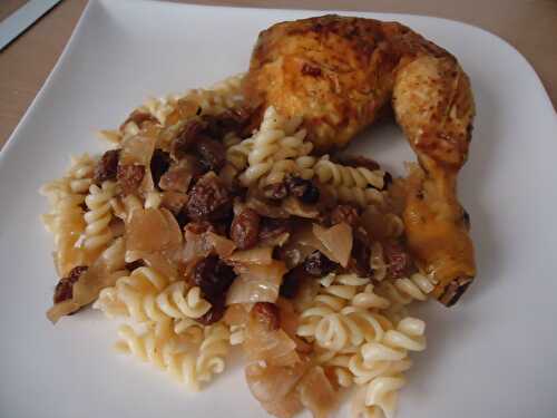 Cuisses de poulet aux raisins secs