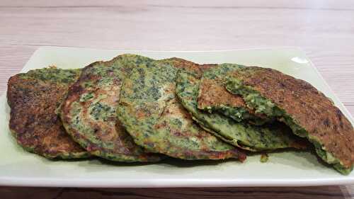 Galettes de lentilles corail, épinards et fromage