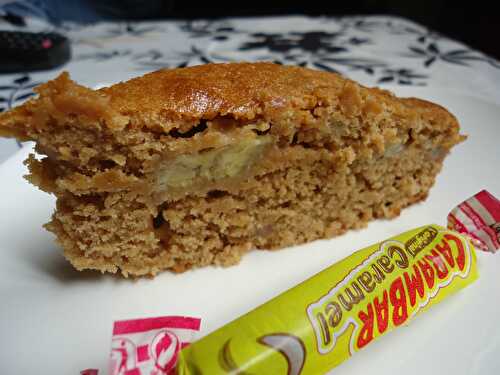 Gâteau aux carambars et aux bananes